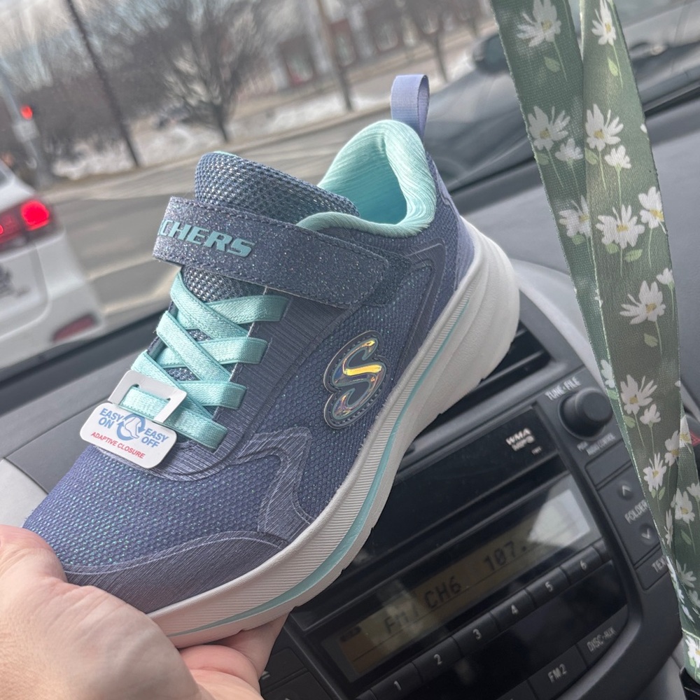 Skechers Kids' Blue and Aqua Sneakers